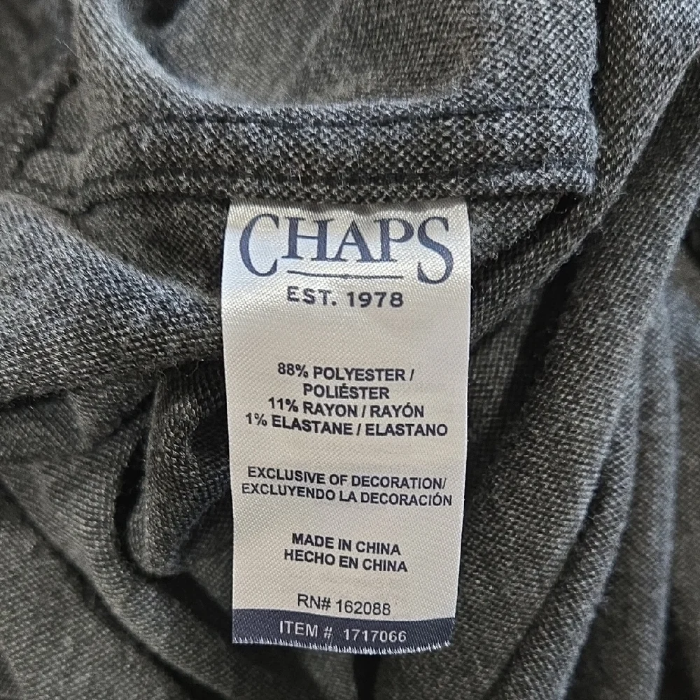 Chaps Charcoal Plaid Men's Shirt Jacket